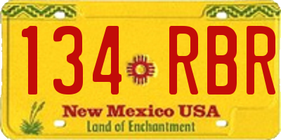 NM license plate 134RBR
