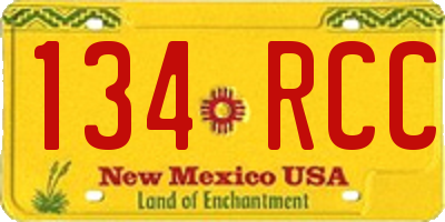 NM license plate 134RCC