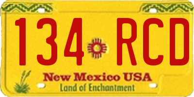 NM license plate 134RCD