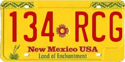 NM license plate 134RCG