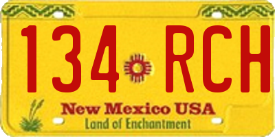 NM license plate 134RCH