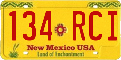 NM license plate 134RCI