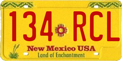 NM license plate 134RCL