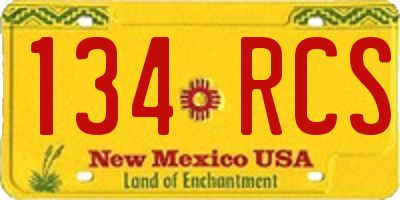 NM license plate 134RCS