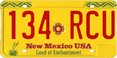 NM license plate 134RCU