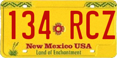 NM license plate 134RCZ