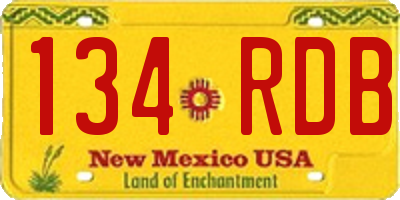 NM license plate 134RDB