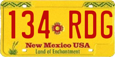 NM license plate 134RDG