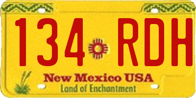 NM license plate 134RDH