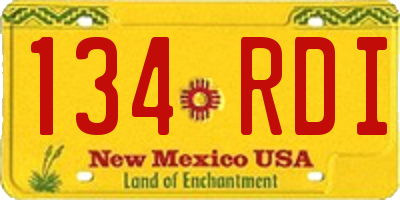 NM license plate 134RDI