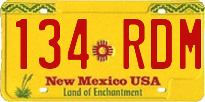 NM license plate 134RDM