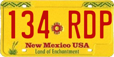 NM license plate 134RDP