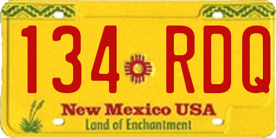 NM license plate 134RDQ