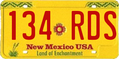 NM license plate 134RDS