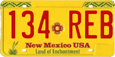 NM license plate 134REB