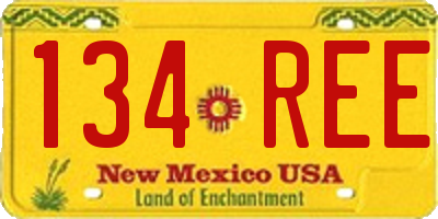 NM license plate 134REE