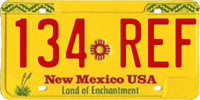 NM license plate 134REF