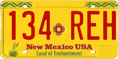 NM license plate 134REH