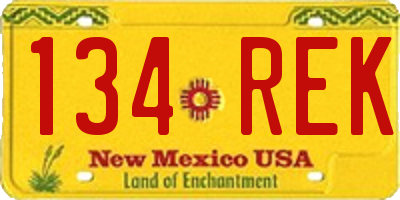 NM license plate 134REK