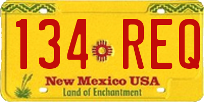 NM license plate 134REQ