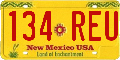 NM license plate 134REU