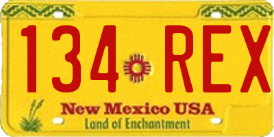 NM license plate 134REX