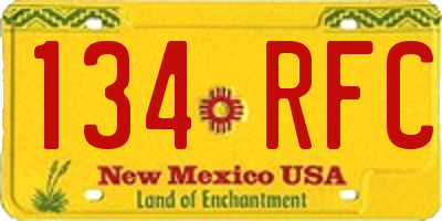 NM license plate 134RFC