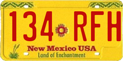 NM license plate 134RFH