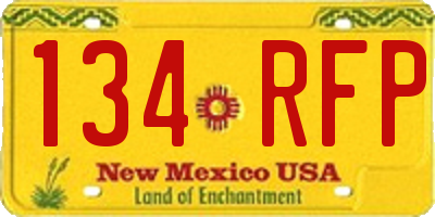 NM license plate 134RFP