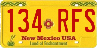 NM license plate 134RFS
