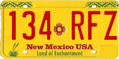NM license plate 134RFZ