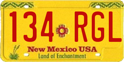 NM license plate 134RGL
