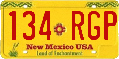NM license plate 134RGP