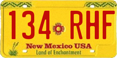 NM license plate 134RHF