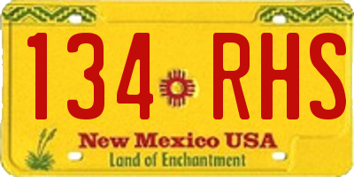 NM license plate 134RHS