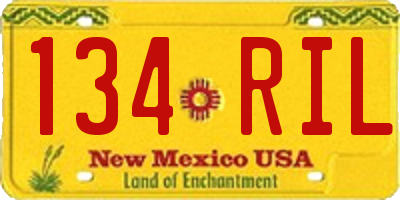 NM license plate 134RIL