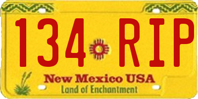 NM license plate 134RIP