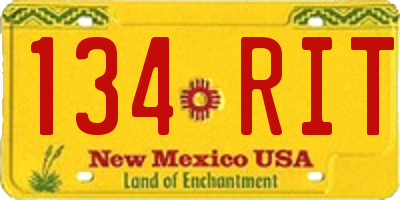 NM license plate 134RIT