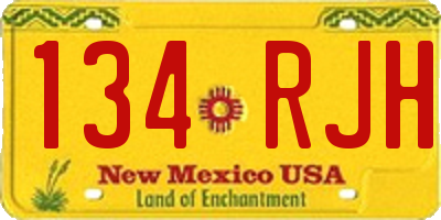 NM license plate 134RJH