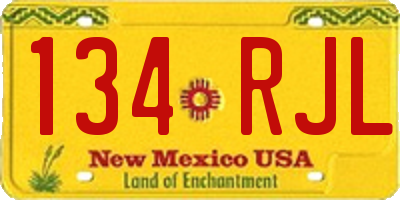 NM license plate 134RJL