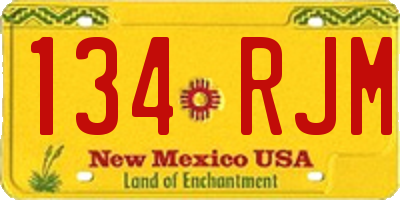 NM license plate 134RJM