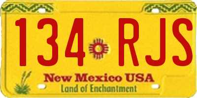 NM license plate 134RJS