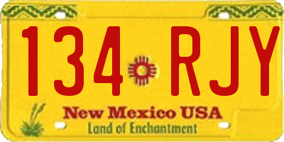 NM license plate 134RJY