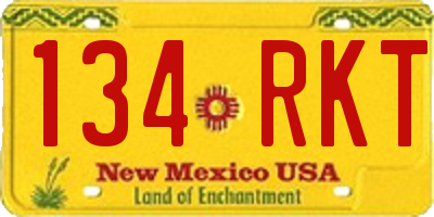 NM license plate 134RKT