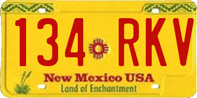 NM license plate 134RKV