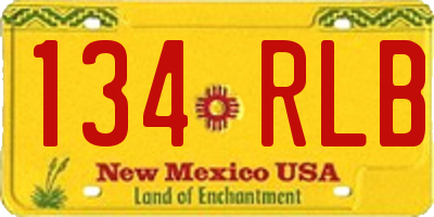 NM license plate 134RLB