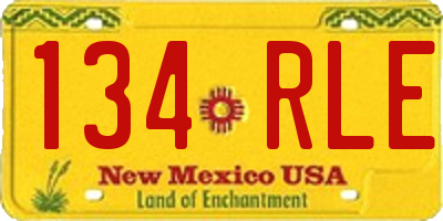 NM license plate 134RLE