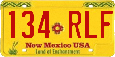 NM license plate 134RLF