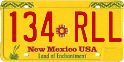 NM license plate 134RLL
