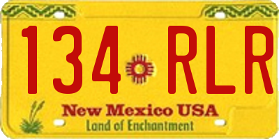 NM license plate 134RLR